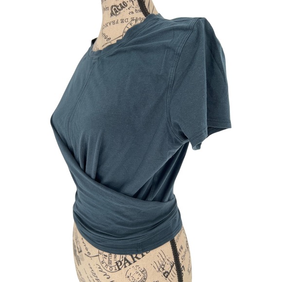 Lululemon Time To Restore Short Sleeve Top Nocturnal Teal Women's 6 EUC - Picture 3 of 8